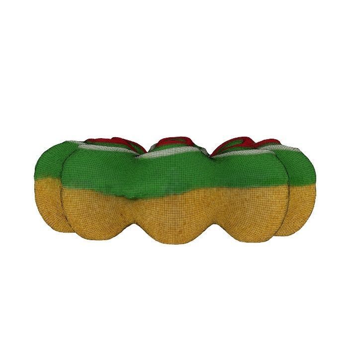 021 Donut blue flower Scan 3D model with UV map 3D model_20