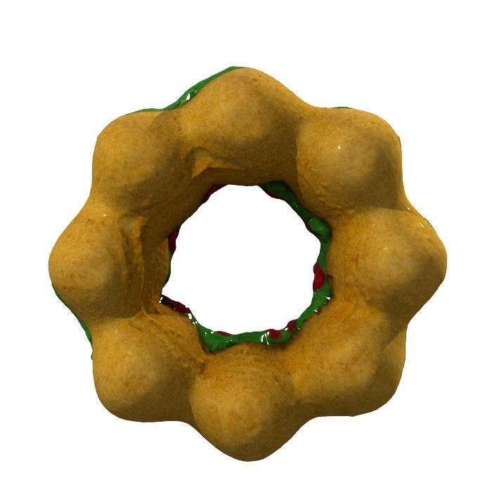 021 Donut blue flower Scan 3D model with UV map 3D model_13