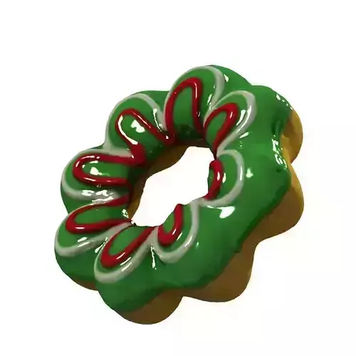 021 Donut blue flower Scan 3D model with UV map 3D model