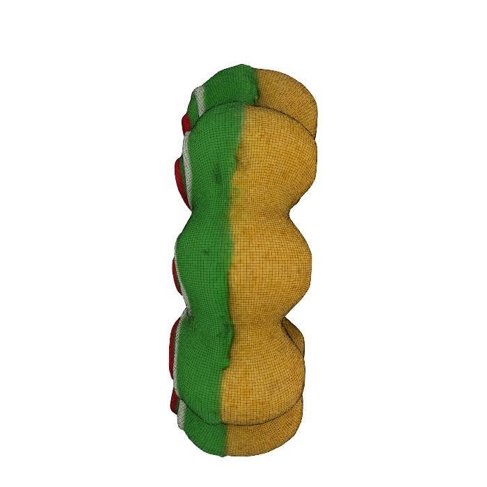 021 Donut blue flower Scan 3D model with UV map 3D model_12