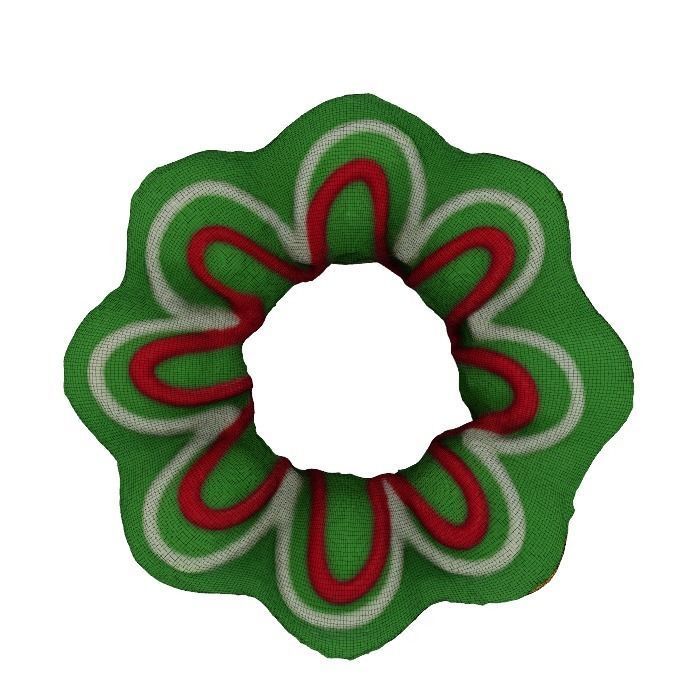 021 Donut blue flower Scan 3D model with UV map 3D model_8