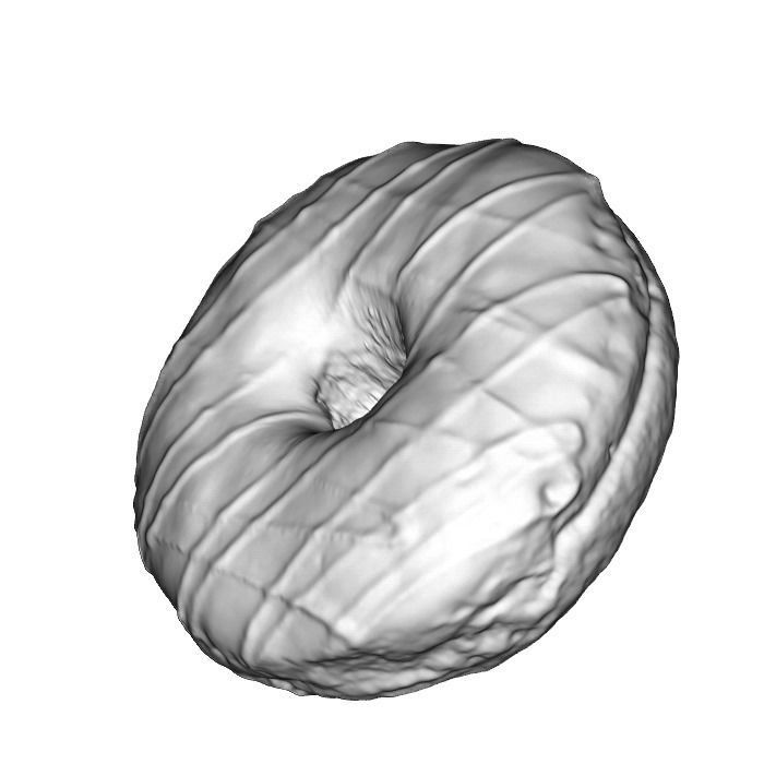 020 Donut pink wire Scan 3D model with UV map 3D model_2