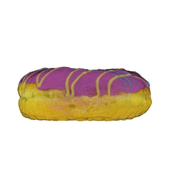 020 Donut pink wire Scan 3D model with UV map 3D model_20