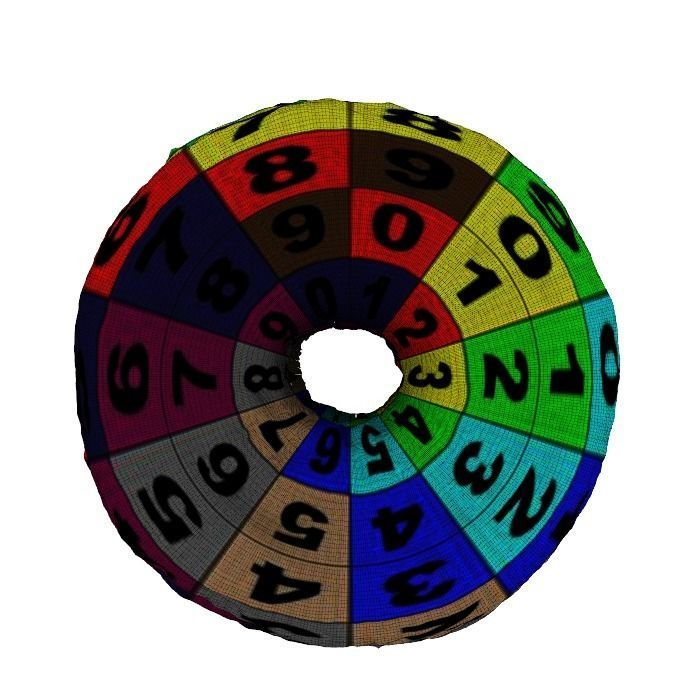 020 Donut pink wire Scan 3D model with UV map 3D model_15