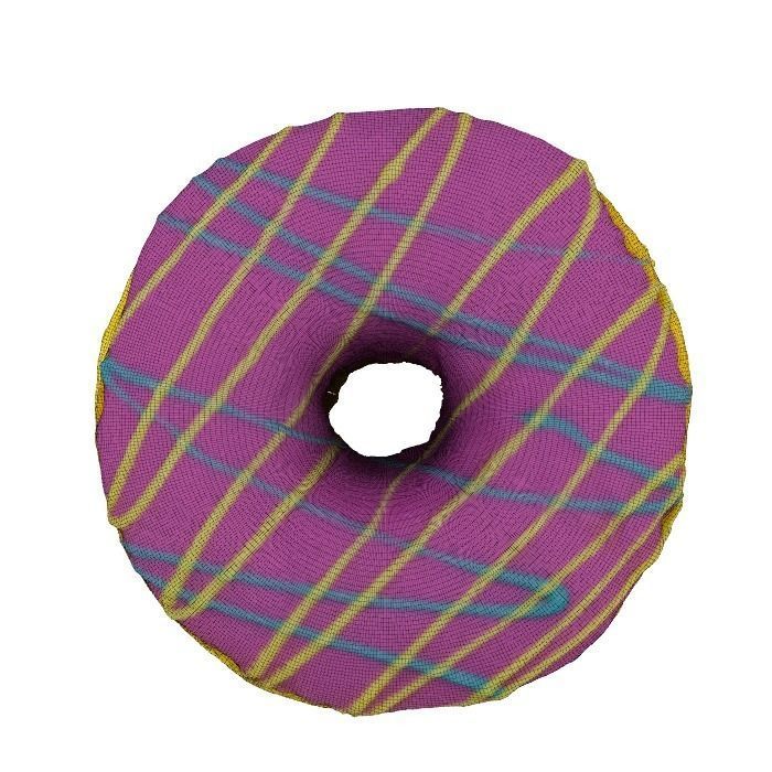 020 Donut pink wire Scan 3D model with UV map 3D model_8