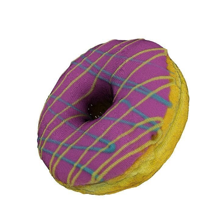 020 Donut pink wire Scan 3D model with UV map 3D model_4