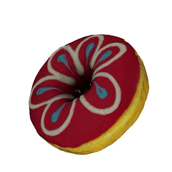 019 Donut Pink Flower Scan 3D model with UV map 3D model_4