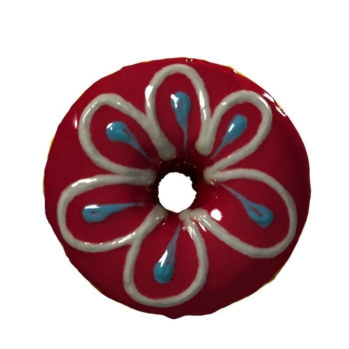 019 Donut Pink Flower Scan 3D model with UV map 3D model_5
