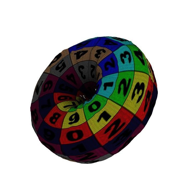 019 Donut Pink Flower Scan 3D model with UV map 3D model_3