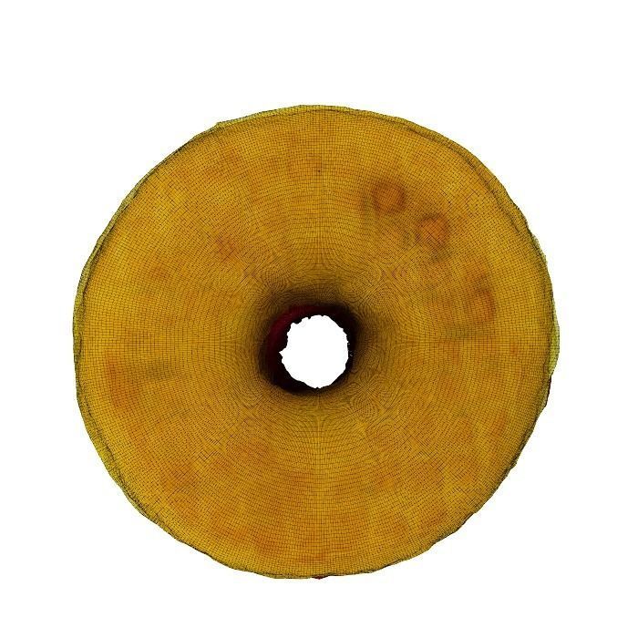 019 Donut Pink Flower Scan 3D model with UV map 3D model_16