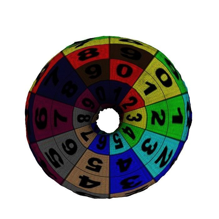 019 Donut Pink Flower Scan 3D model with UV map 3D model_15