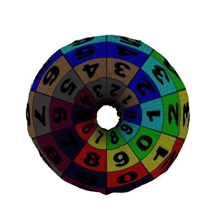 019 Donut Pink Flower Scan 3D model with UV map 3D model_7