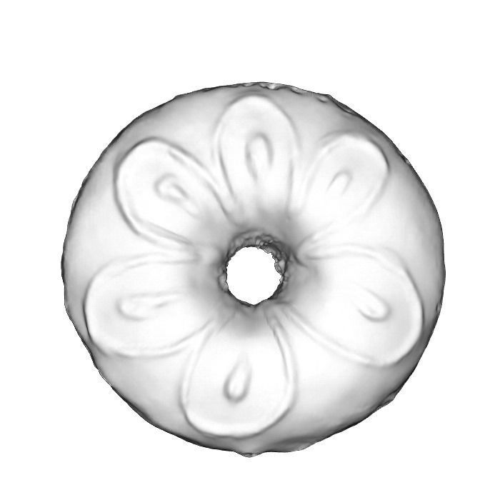 019 Donut Pink Flower Scan 3D model with UV map 3D model_6