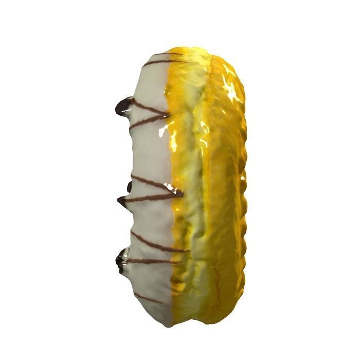 018 Donut whitechock chockchip Scan 3D model with UV map 3D model_9