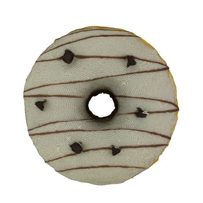 018 Donut whitechock chockchip Scan 3D model with UV map 3D model_8