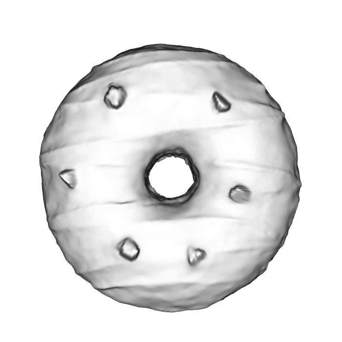 018 Donut whitechock chockchip Scan 3D model with UV map 3D model_6