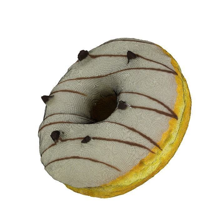 018 Donut whitechock chockchip Scan 3D model with UV map 3D model_4