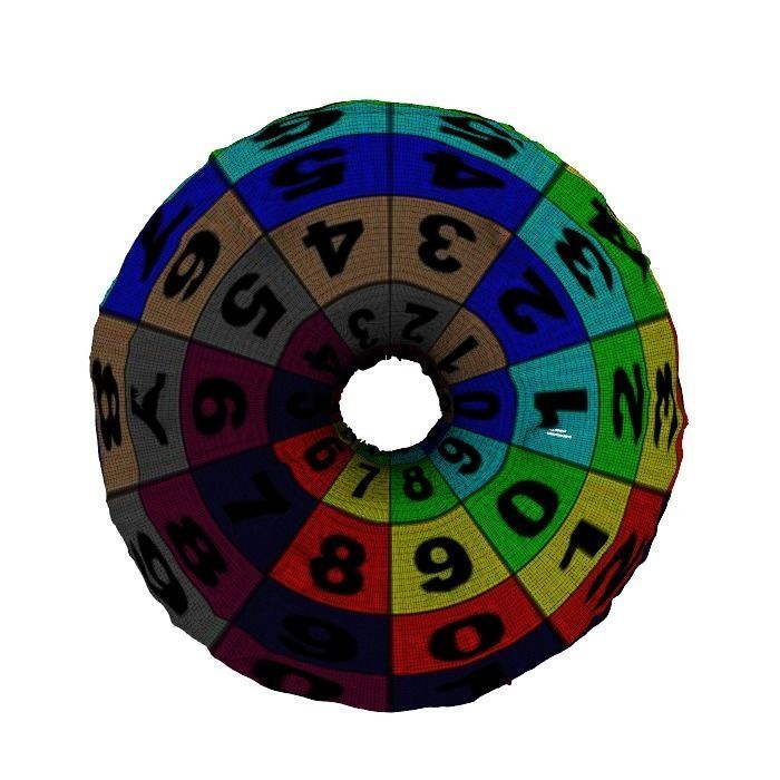 018 Donut whitechock chockchip Scan 3D model with UV map 3D model_7