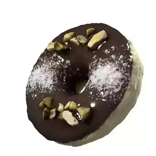 014 Donut chock peanut Scan 3D model with UV map