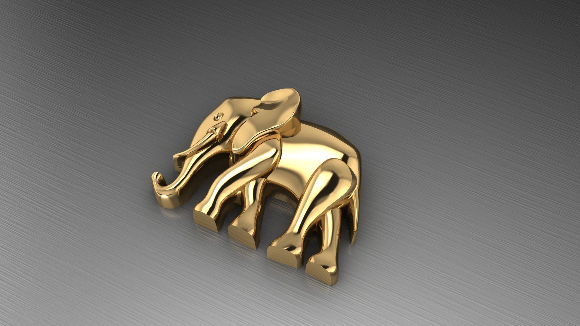 ELEPHANT PART FOR SIGNET RINGS  AND PENDANT 3D print model_2
