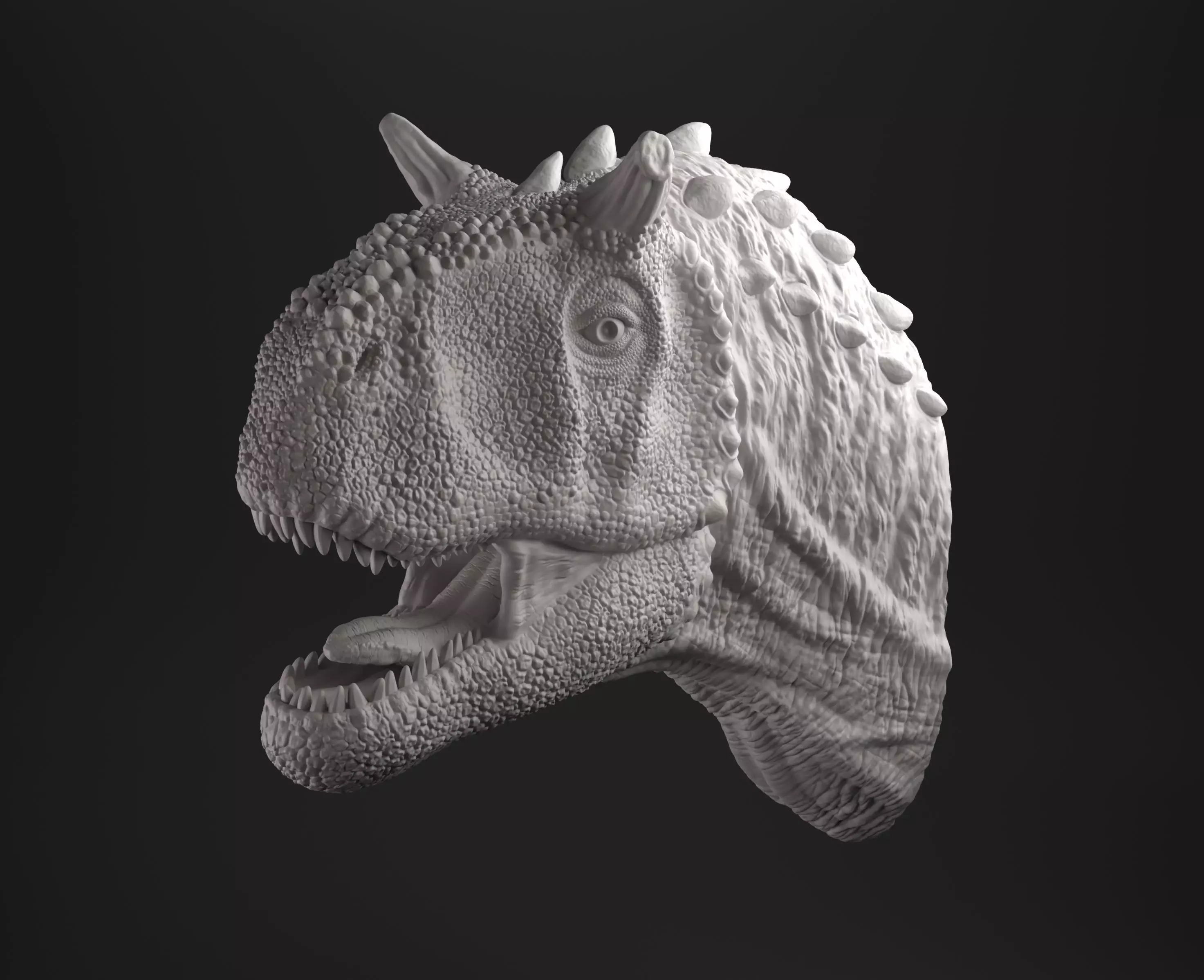 Carnotaurus head intended for 3D printing 3D print model