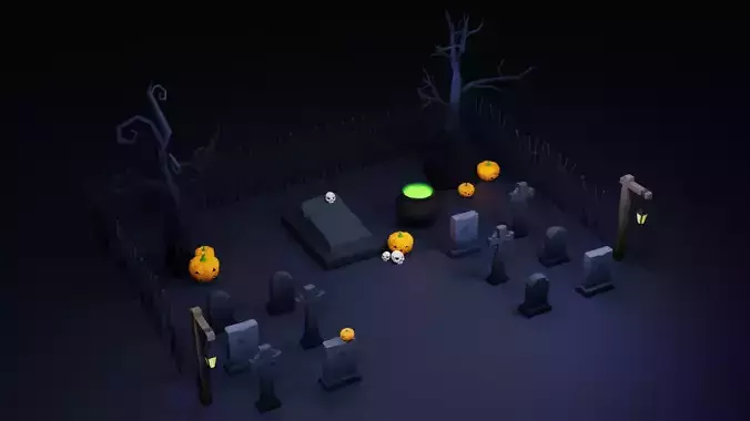 Halloween Low Poly Asset Pack