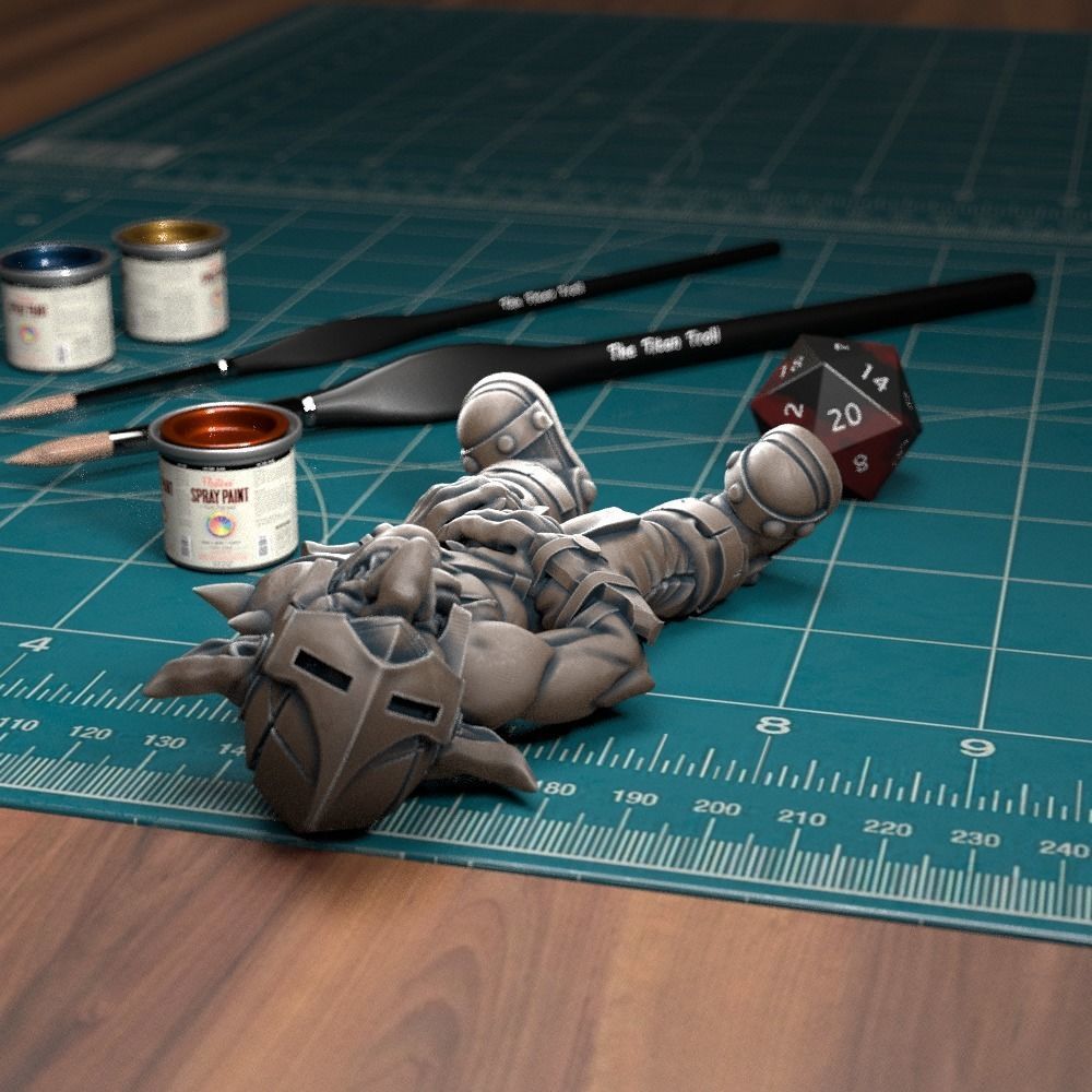 Dead Goblin - Presupported 3D print model_3