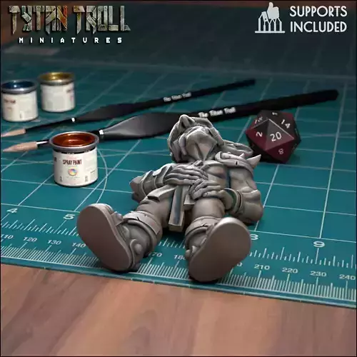 Dead Goblin - Presupported 3D print model