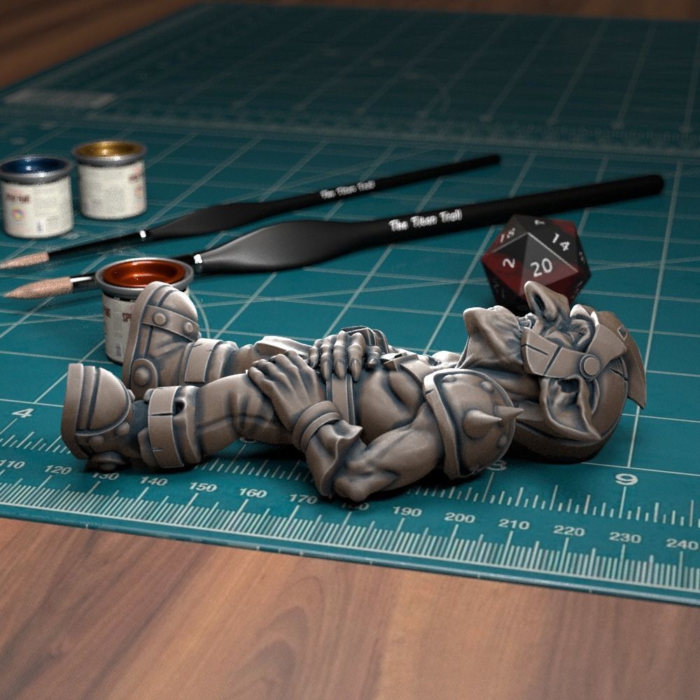 Dead Goblin - Presupported 3D print model_2