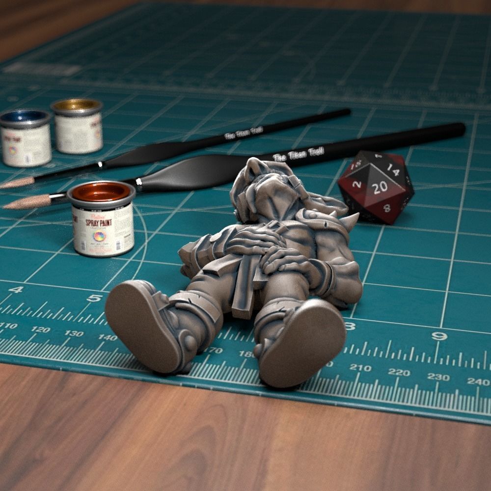Dead Goblin - Presupported 3D print model_1
