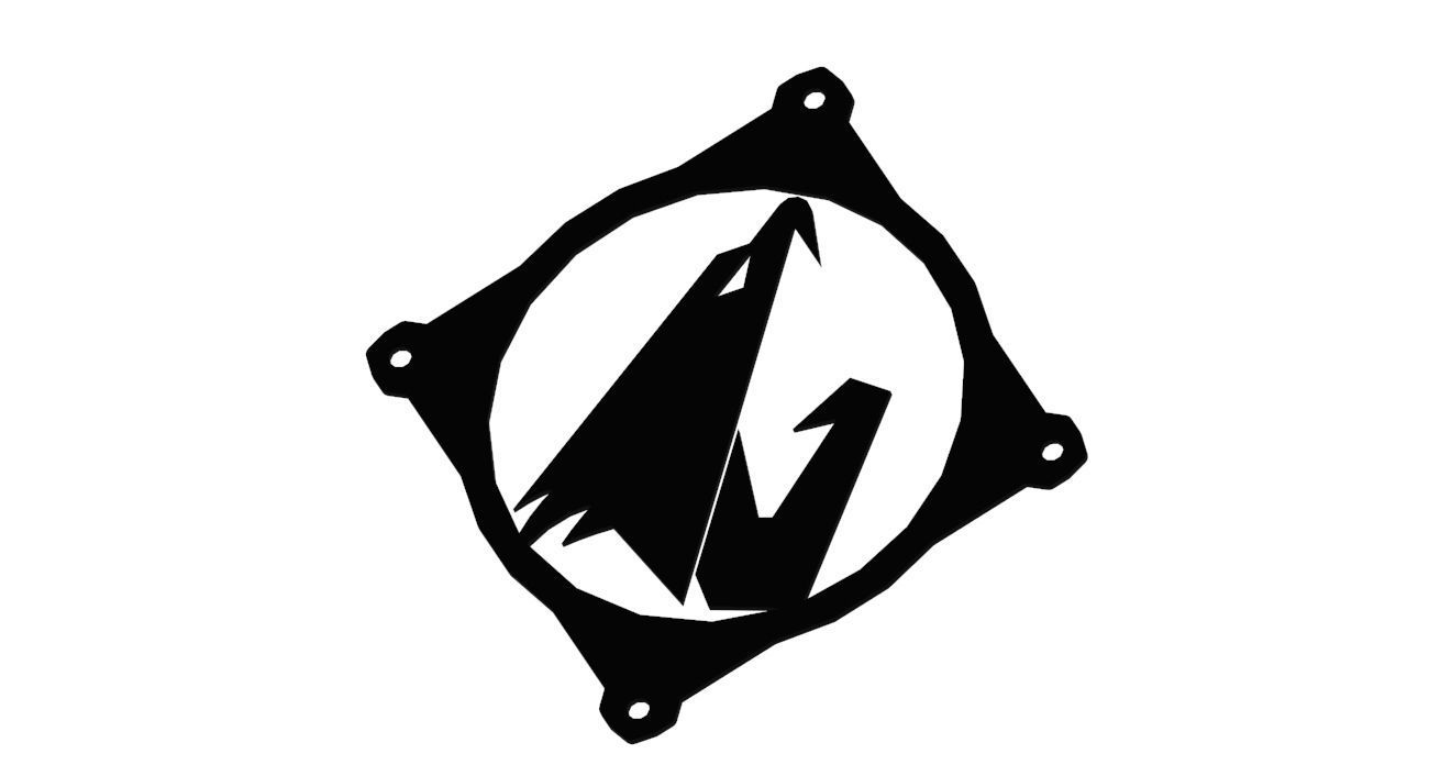 Aorus 120mm fan grill - fan cover 3D print model_7