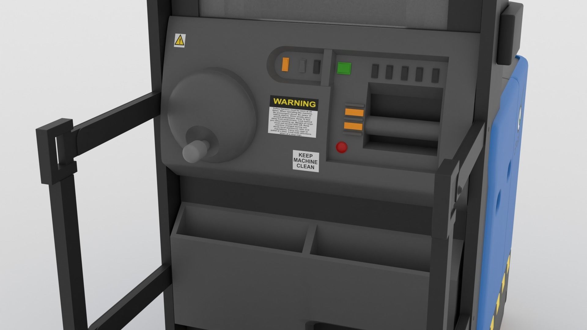 Order Picker Warehouse Forklift Low-poly 3D model_12