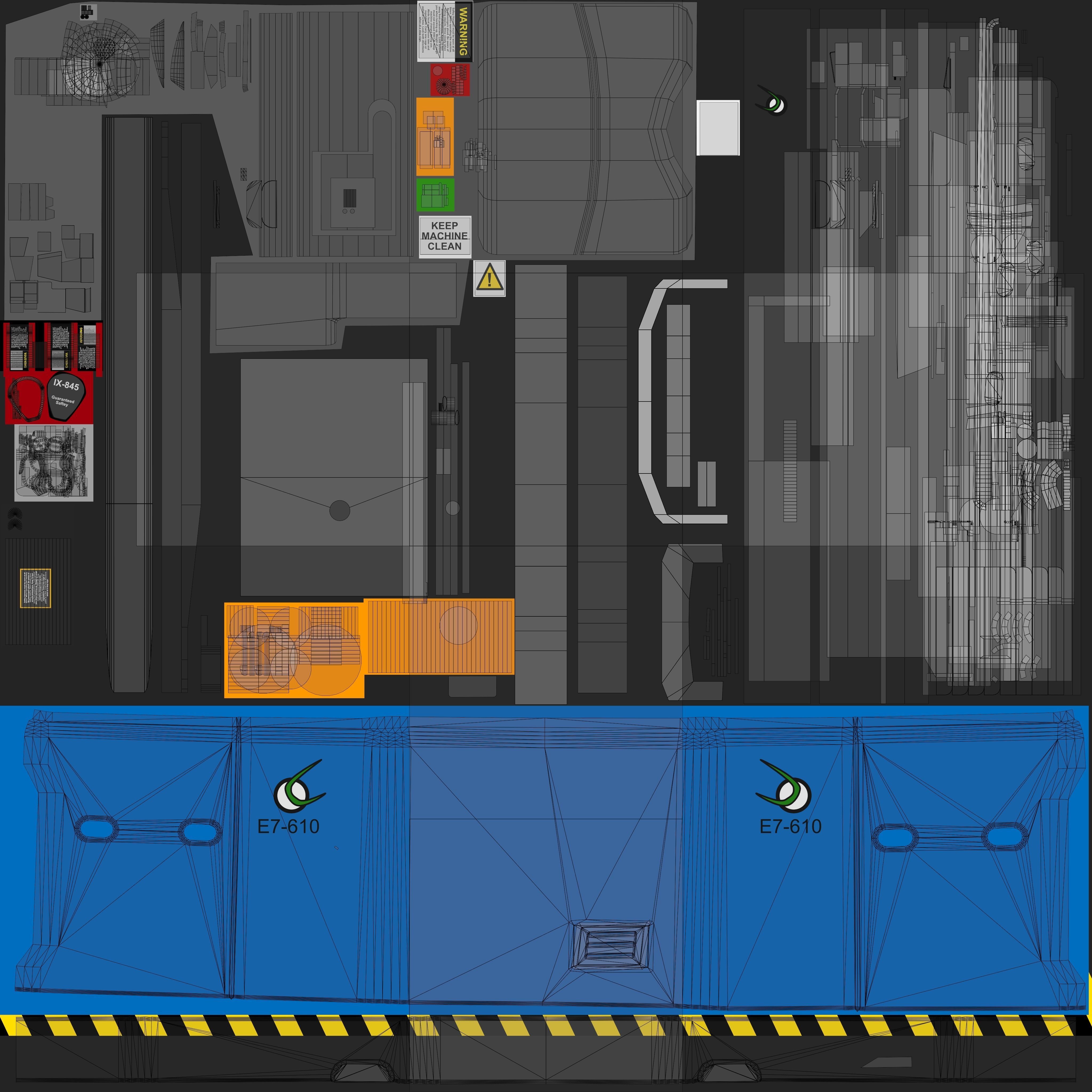 Order Picker Warehouse Forklift Low-poly 3D model_14