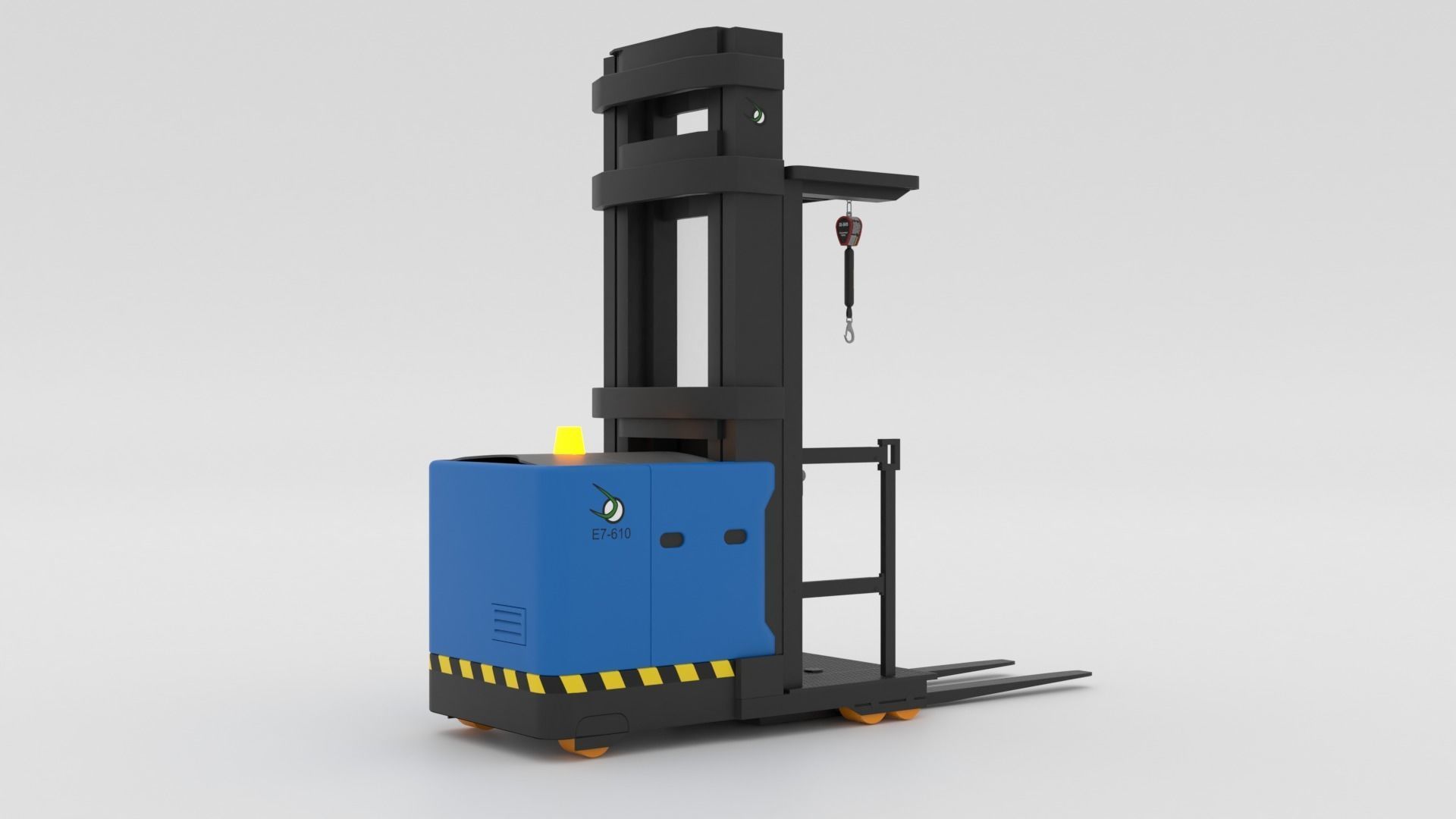 Order Picker Warehouse Forklift Low-poly 3D model_5