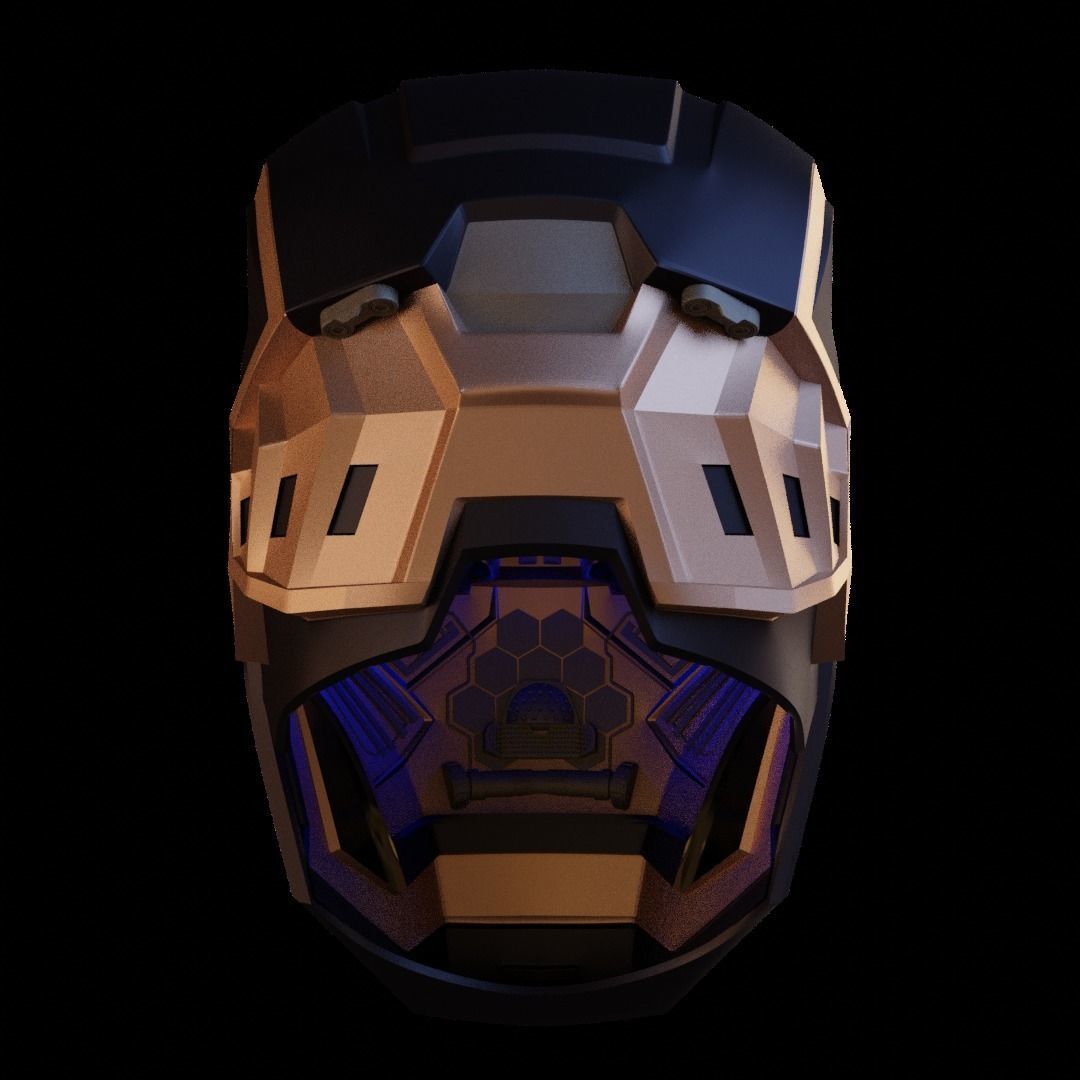 Ironman Mark 41 Bones Helmet 3D Print Model with Inner Details 3D print model_5