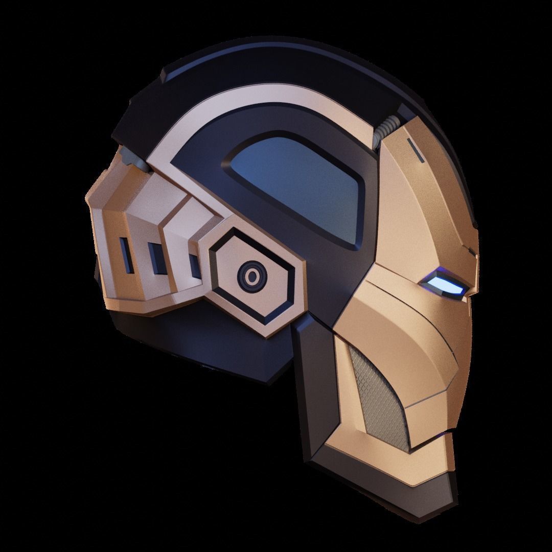 Ironman Mark 41 Bones Helmet 3D Print Model with Inner Details 3D print model_3