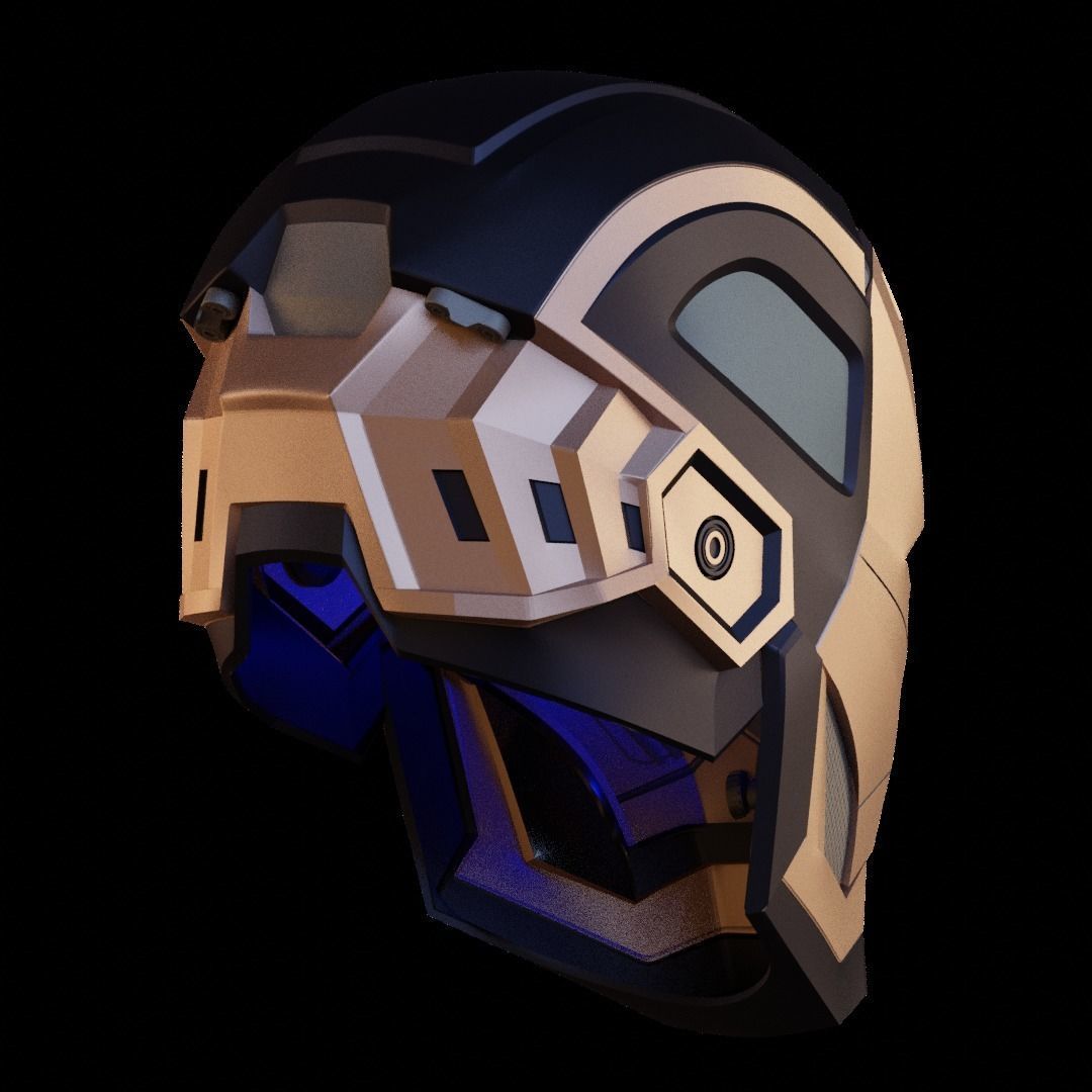 Ironman Mark 41 Bones Helmet 3D Print Model with Inner Details 3D print model_6