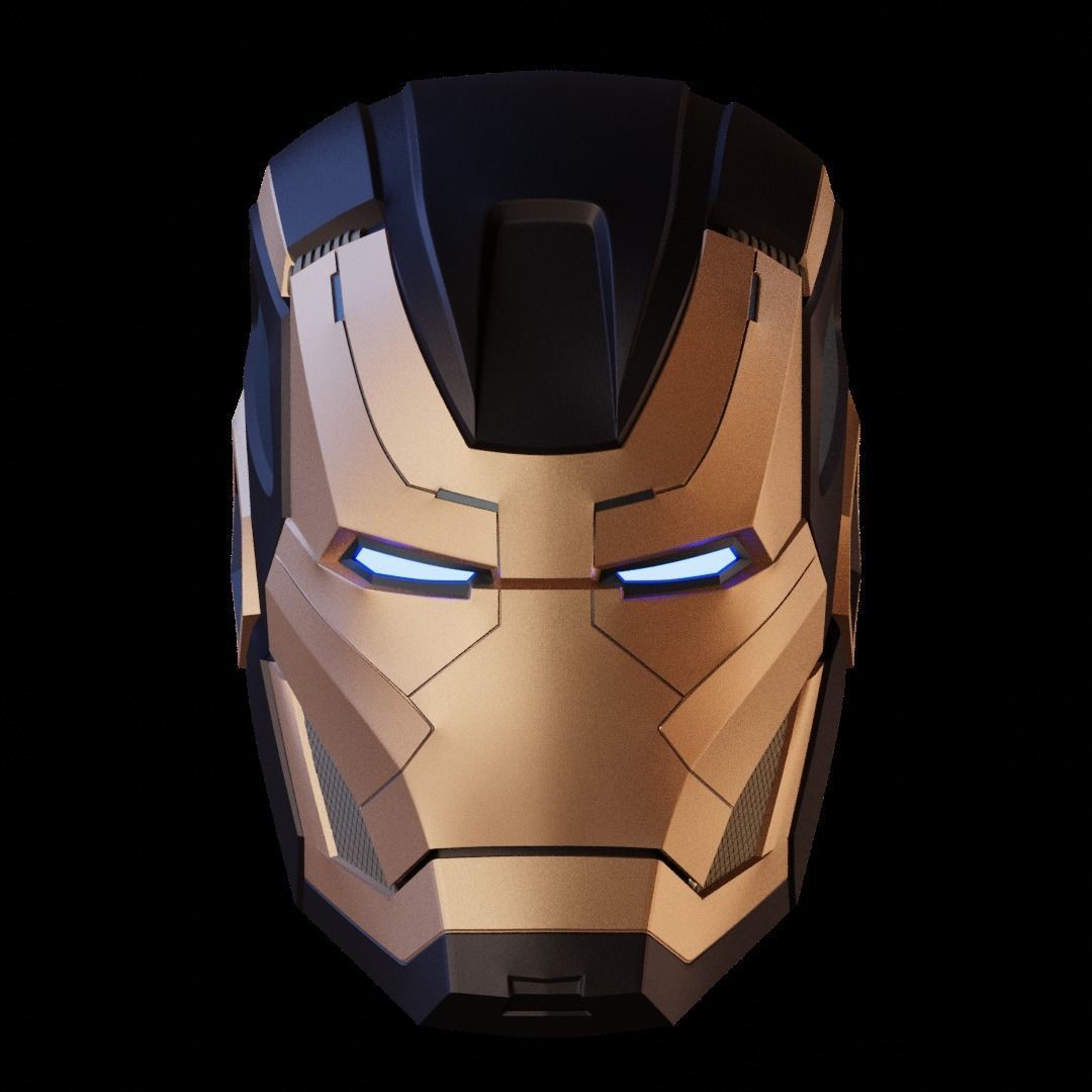 Ironman Mark 41 Bones Helmet 3D Print Model with Inner Details 3D print model_4