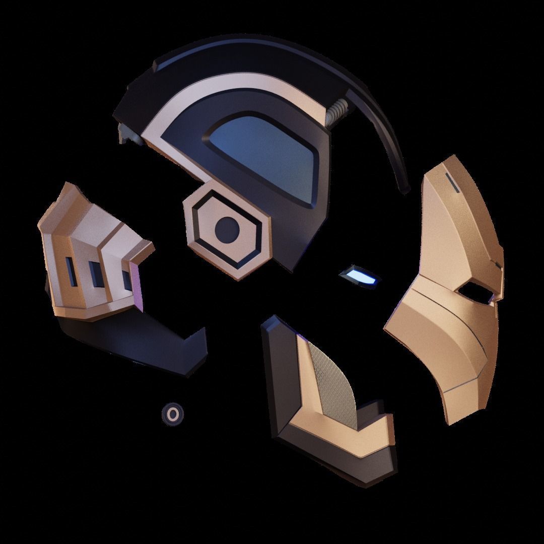 Ironman Mark 41 Bones Helmet 3D Print Model with Inner Details 3D print model_1