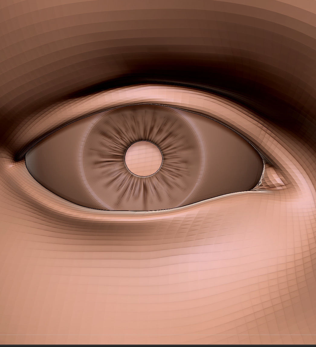 Female Head 01 3D model_5