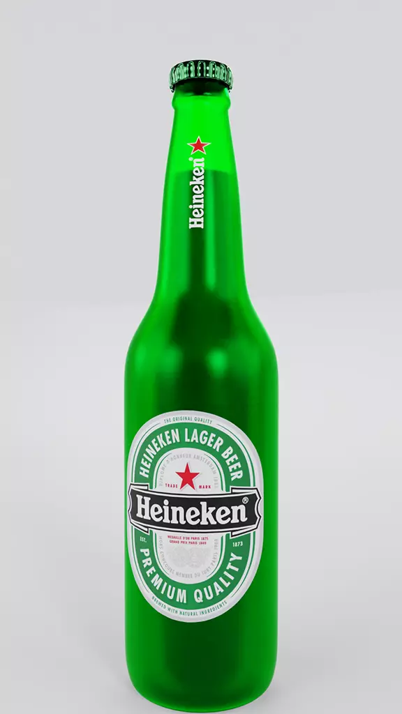 Heineken Beer Bottle 3D model_0