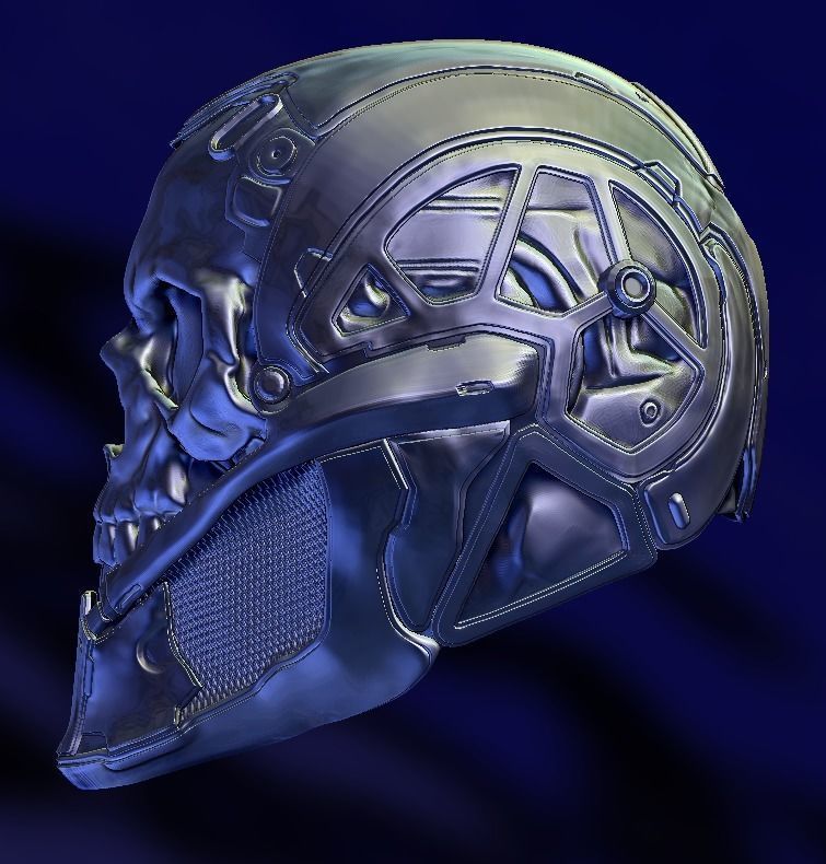 Scull Helmet  3D print model_4