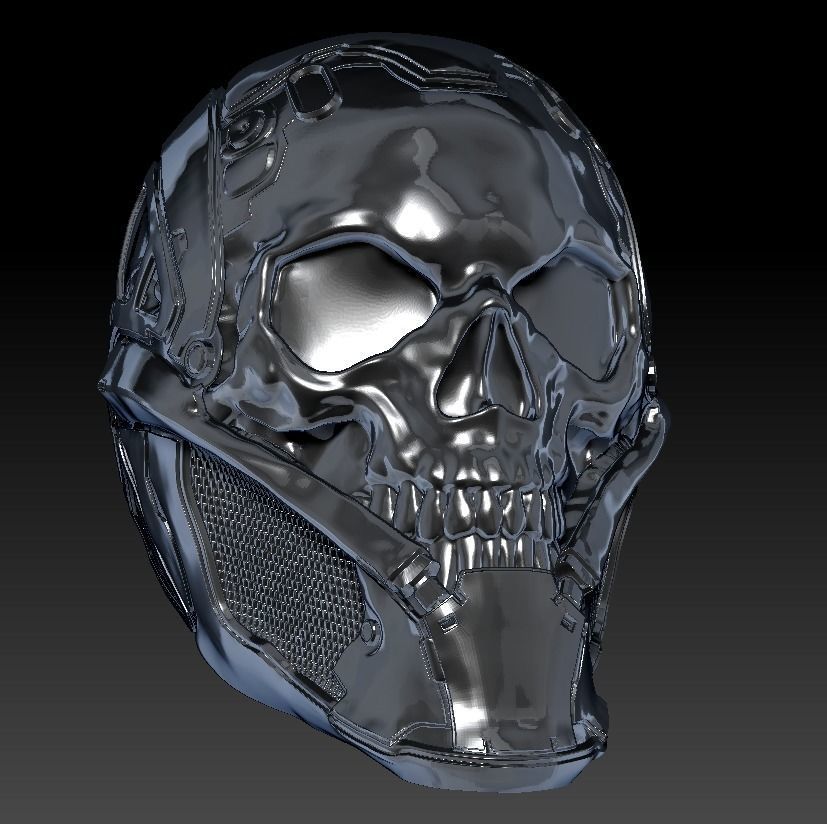 Scull Helmet  3D print model_16