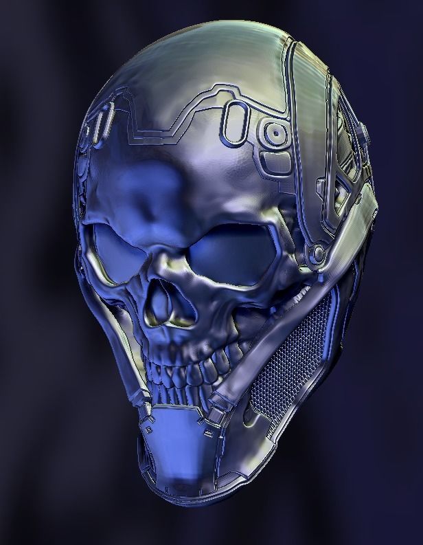 Scull Helmet  3D print model_9