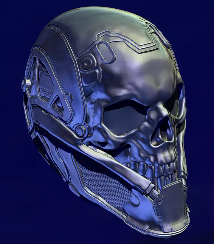 Scull Helmet  3D print model_0