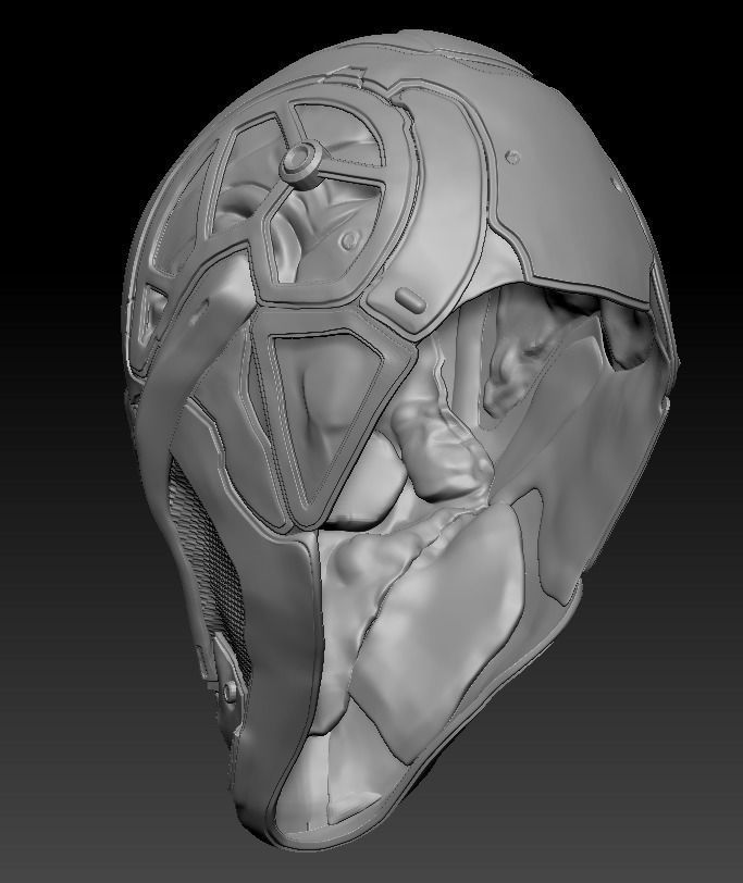 Scull Helmet  3D print model_12