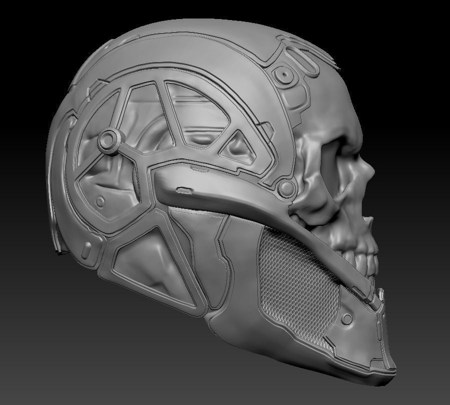 Scull Helmet  3D print model_14