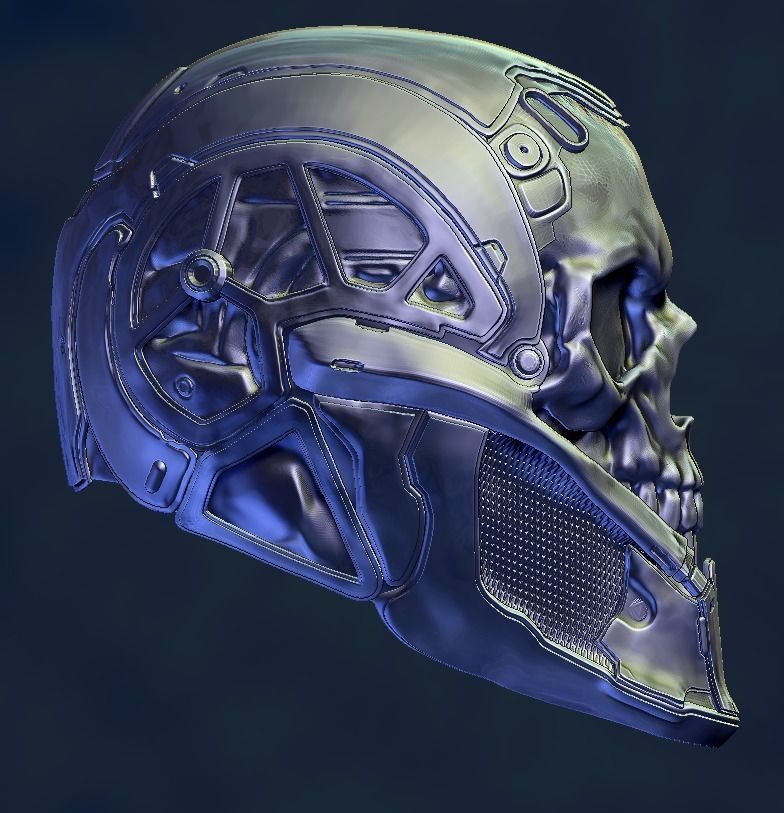 Scull Helmet  3D print model_6