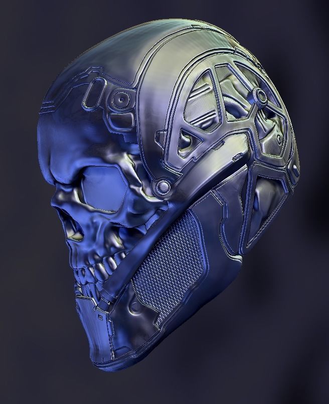 Scull Helmet  3D print model_3