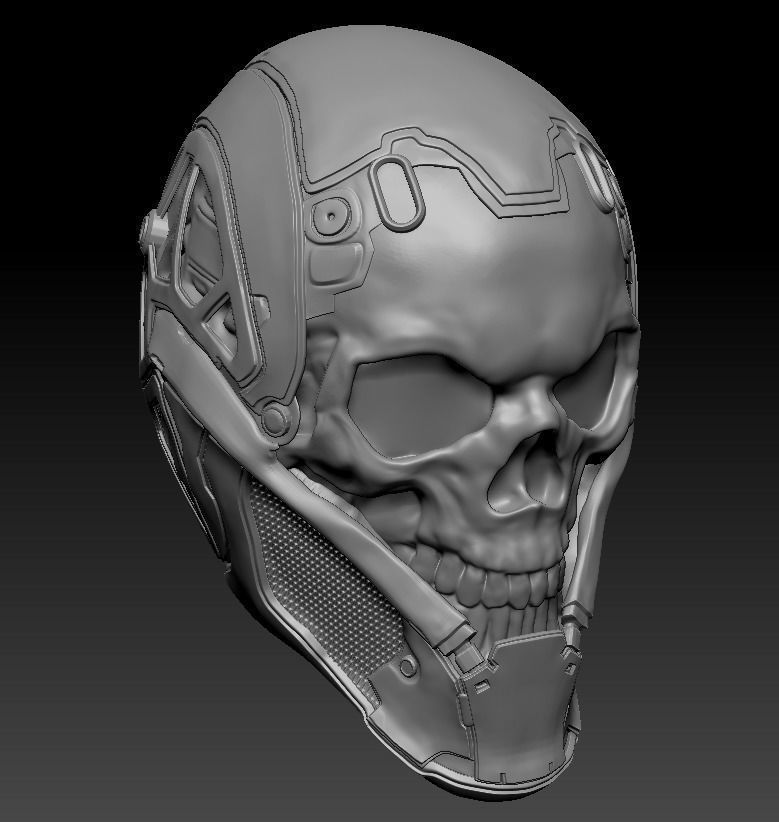 Scull Helmet  3D print model_15